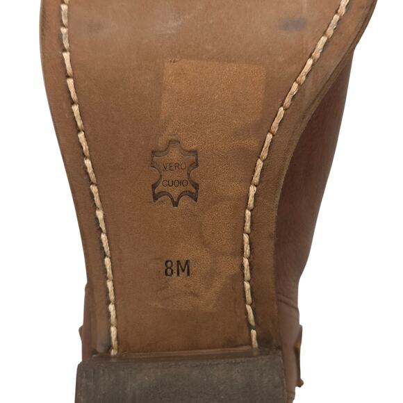 Donald J Pliner Western Studded Ankle Boots Reverse Calf Leather Cowgirl - Picture 10 of 12